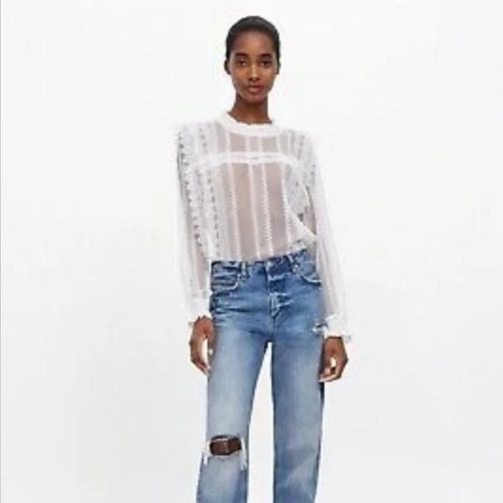 Zara Lace Blouse NWT